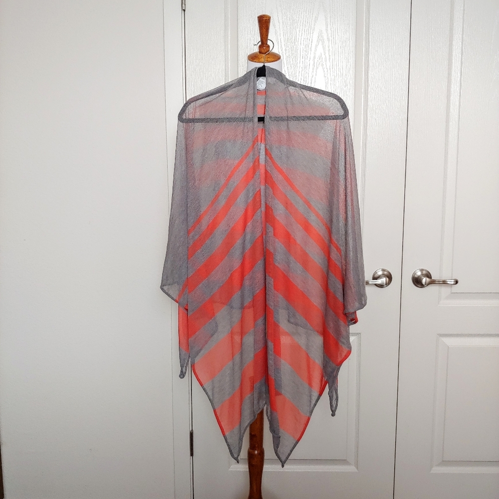 NWOT Lightweight, Striped Ruana - Picture 2 of 6